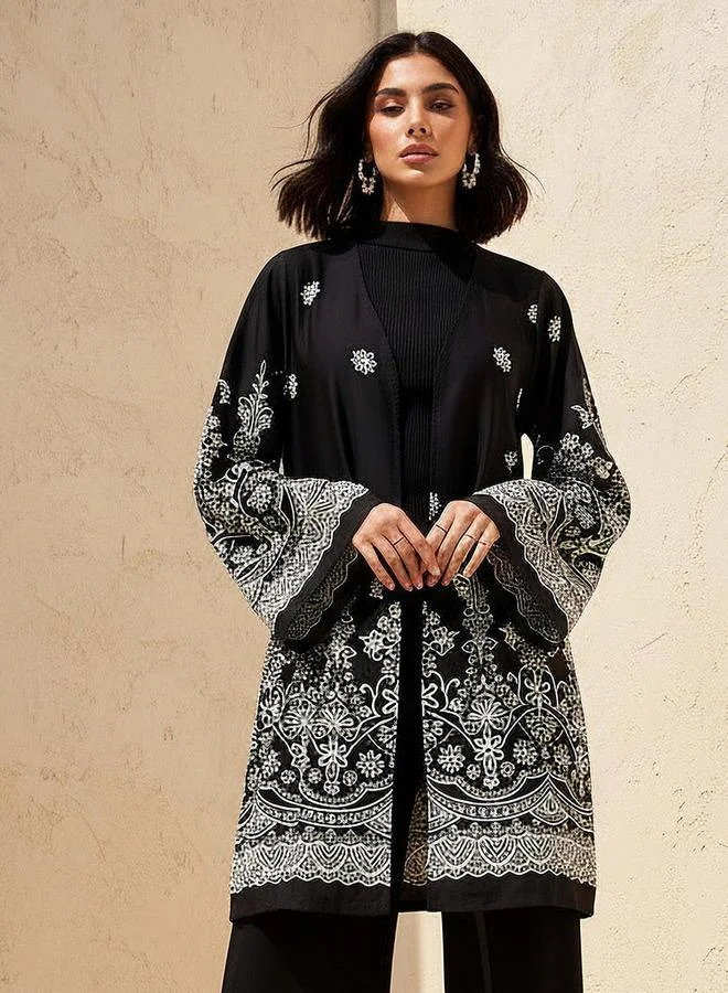 Splash FAV Viscose Kimono Shrug Printed